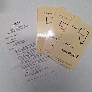 1991 State Capitol Flashcards Pat Huellmantel Michigan Homeschool Study‎ Class